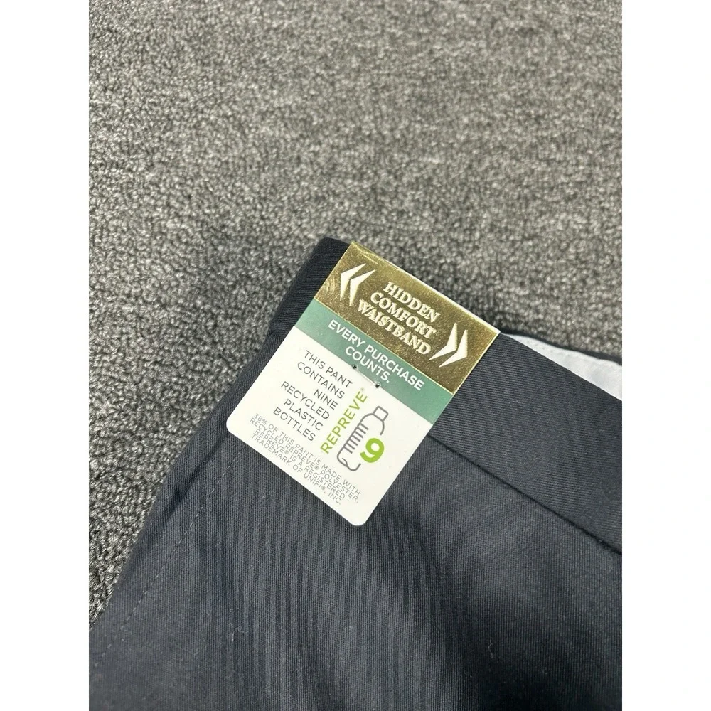New Haggar Wrinkle Free Performance Khakis Mens 38x29‎ Black Moisture Wicking